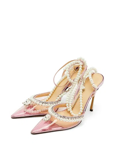 Pre-owned Mach&mach Diamond Of Elizabeth Heeled Pumps In Pink