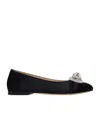 Mach&mach Double Bow 10 Ballet Shoes In Black