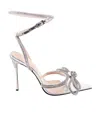 Mach&mach Double Bow 110mm Crystal-embellished Pumps In Gray