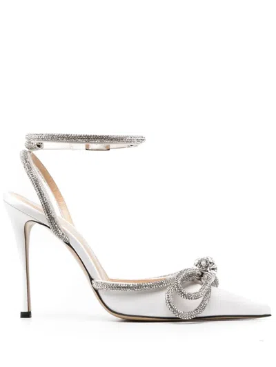 MACH&MACH DOUBLE BOW 115MM SATIN PUMPS