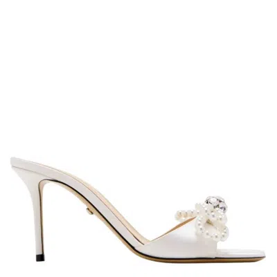 Mach&mach Double Bow 85 Mules In White