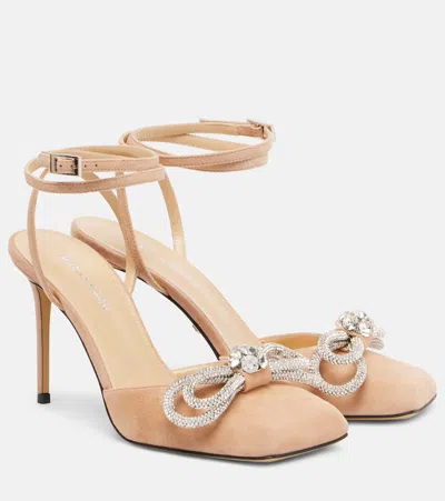 MACH&MACH DOUBLE BOW 95 SUEDE PUMPS