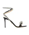 Mach&mach Double Bow 95mm Sandals In Black