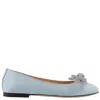 Mach&mach Double Bow Ballerina Flats In Blue