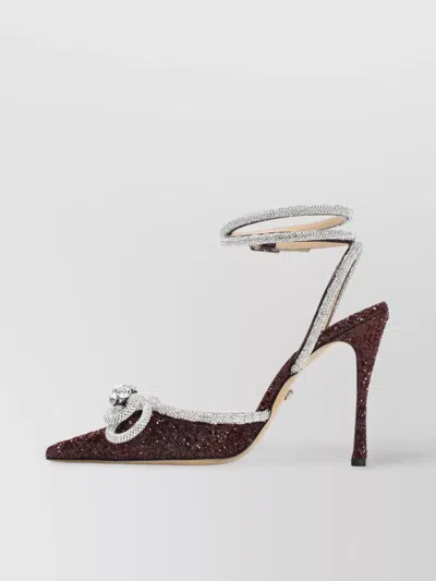 Mach&mach Double Bow Crystal Stiletto Pumps