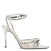 Mach&mach Double Bow Embellished Pumps In Silver