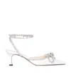 Mach&mach Double Bow 65mm Leather Pumps In White