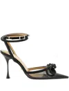Mach&mach Double Bow Jewel-embellished Pumps In Black