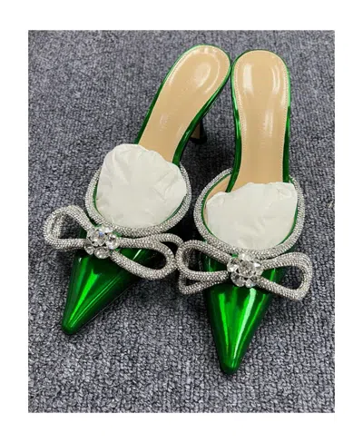 Mach&mach Double Bow Muller Heels In Multicolor
