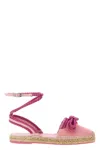 Mach&mach Bow Detail Fabric Espadrilles Rope