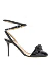 Mach&mach Double Bow Strass Ankle-strap Pumps