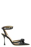 Mach&mach Double Bow Jewel-embellished Pumps In Black
