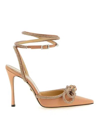 Mach&mach Double Bow Pumps In Nude