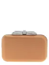 Mach&mach Satin Clutch With Double Bow Detail In Orange