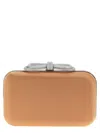 Mach&mach Satin Clutch With Double Bow Detail In Orange