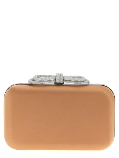 MACH&MACH MACH & MACH 'DOUBLE BOW SATIN' CLUTCH