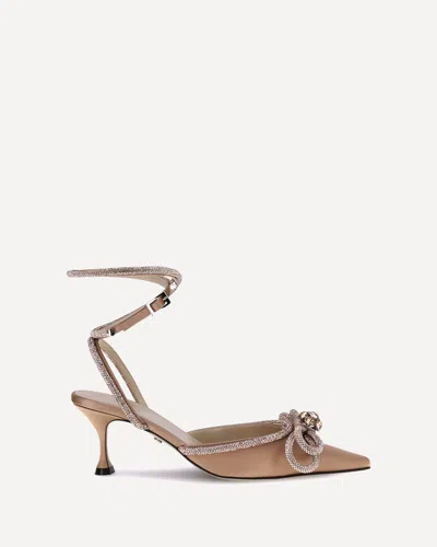 Mach&mach Double Bow Silk Pumps