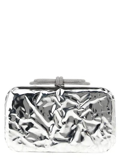 MACH&MACH MACH & MACH 'DOUBLE BOW WRAPPED MIRROR' CLUTCH