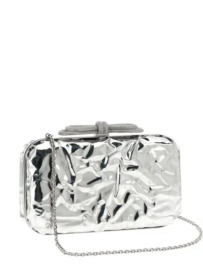 MACH&MACH DOUBLE BOW WRAPPED MIRROR CLUTCH