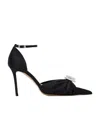 Mach&mach Double Heart-shaped High Heels In Black