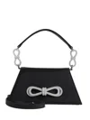 Mach&mach Embellished-bow Shoulder Bag In Black