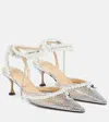Mach&mach Faux-pearl Embellished Pvc Pumps In Chrystal