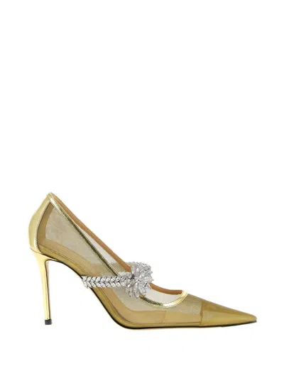 Mach&mach Lotus Flower Pumps Embellished Strap Mesh In Multi