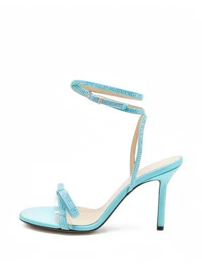 Pre-owned Mach&mach French Bow Sandals In Blue