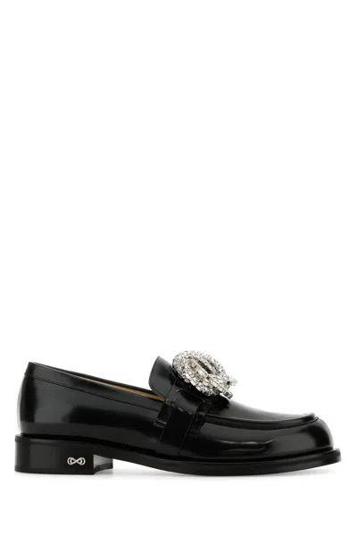 MACH&MACH MOCASSINI GALAXY IN PELLE NERA DONNA