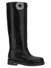 Mach&mach Crystal-embellished Leather Boot In Multi