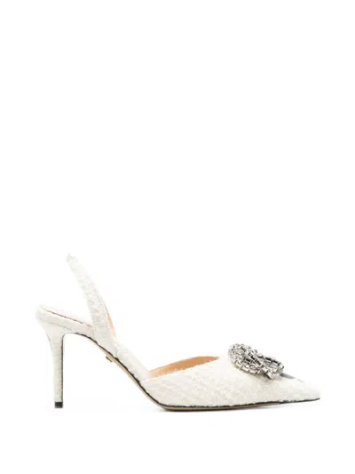 Mach&mach Galaxy Heeled Pumps In White
