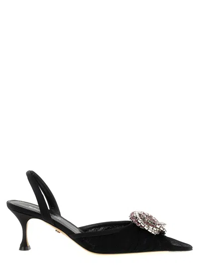 Mach&mach Mach & Mach 'galaxy' Slingback In Black