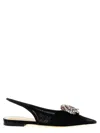 Mach&mach Galaxy Embellished Slingback Pointed Toe In Black