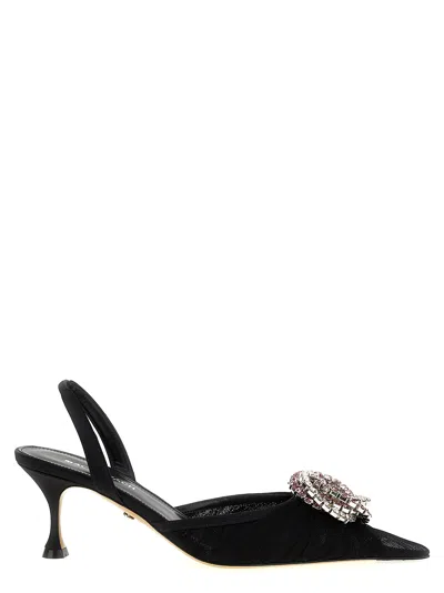 Mach&mach Mach & Mach 'galaxy' Slingback In Black
