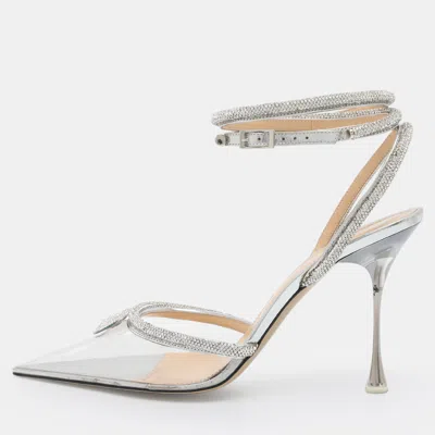 Pre-owned Mach&mach Georgia Size 41 Transparent Crystals And Pvc Pumps
