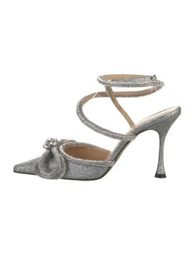 Pre-owned Mach&mach Glitter Bow Accents Pumps