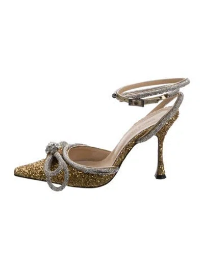 Pre-owned Mach&mach Glitter Glitter Accents Pumps In Silver
