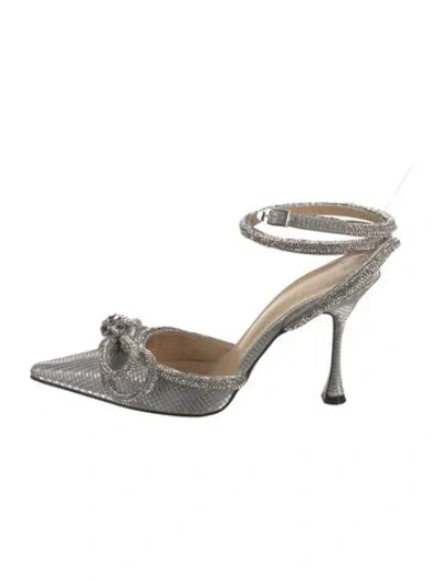Pre-owned Mach&mach Glitter Patterned Slingback Pumps