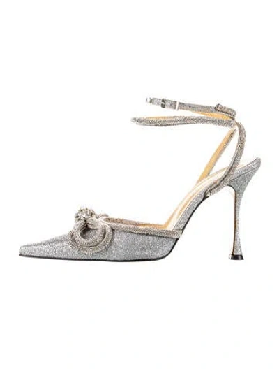 Pre-owned Mach&mach Glitter Patterned Slingback Pumps