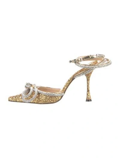 Pre-owned Mach&mach Glitter Slingback Pumps
