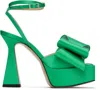 Mach&mach Green 'le Cadeau' 140 Platform Heeled Sandals In Green