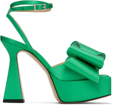 Mach&mach Green 'le Cadeau' 140 Platform Heeled Sandals