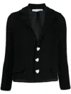 Mach&mach Black Heart Jacket In Black