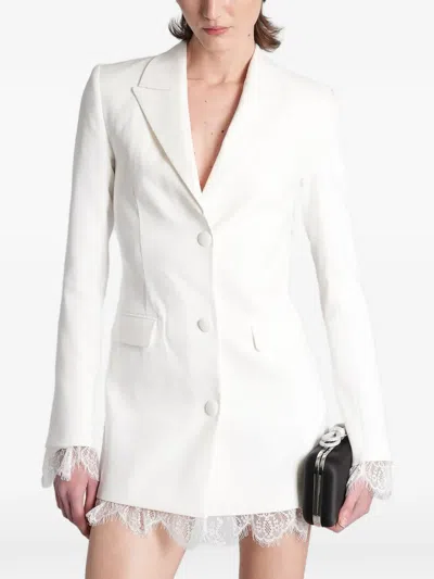 Mach&mach Lace-trim Cut-out Mini Dress In White