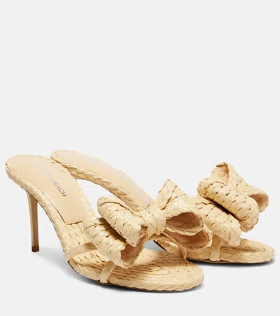 Mach&mach Le Cadeau Bow-detail Open-toe Sandals In Neutral