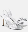 Mach&mach Le Cadeau 95 Mirrored Leather Sandals In Silver
