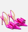 Mach&mach Le Cadeau Crystal Bow Slingback Pumps In Pink