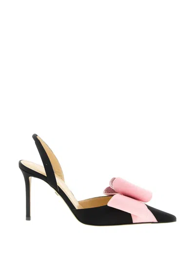 Mach&mach Le Cadeau Slingback Pumps Bow Detail In Black