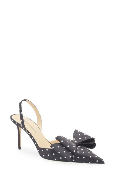 Mach&mach Mach & Mach Le Cadeau Bow Polka Dot Slingback Pump In Multi
