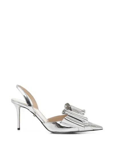 Mach&mach Le Cadeau Bow-detail Slingback Pumps In Silver
